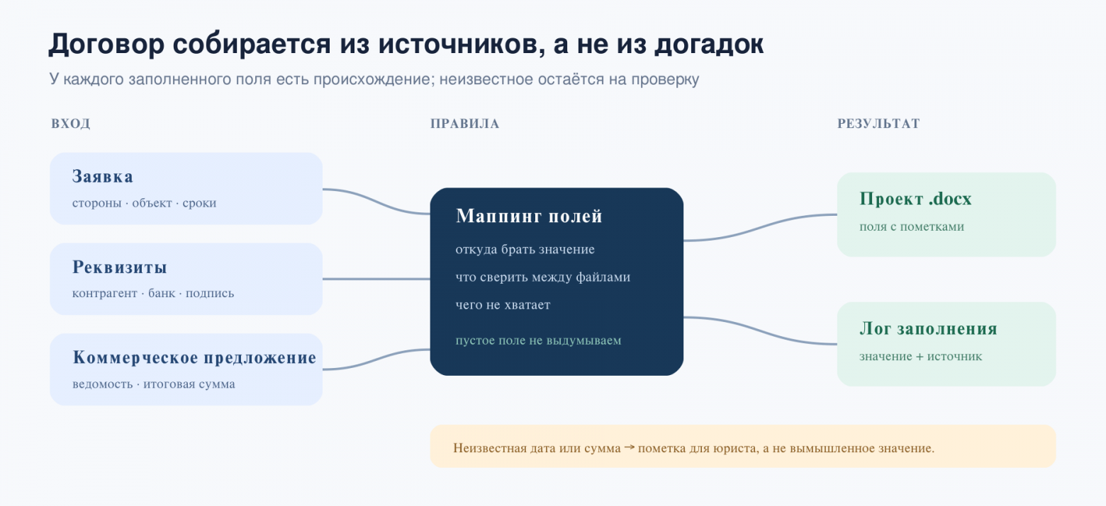Из заявки и вложений получается проект договора